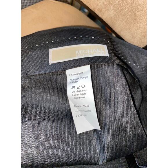 NWT MK MICHAEL Michael Kors size 40W X 30L Black Striped Men’s Dress Pants - Picture 8 of 9